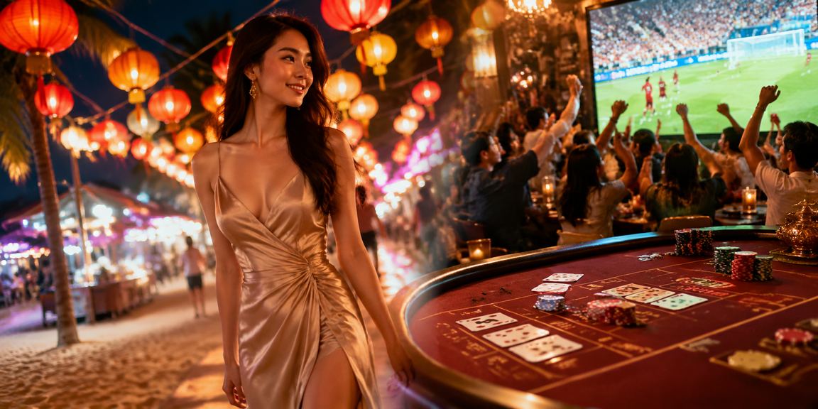 Cảnh đêm sôi động tại chợ baccarat Mui Ne